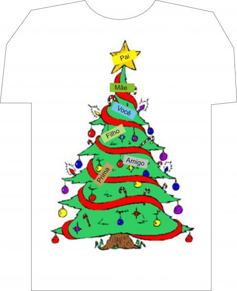 A CAMISA DE NATAL TAMANHOS PMG e GG - BRANCA OU CORES CLARAS